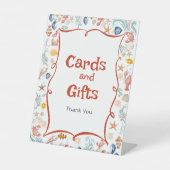 Cards & Gifts Coastal Bridal Shower Pedestal Sign 台座サイン (正面)