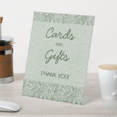 Cards & Gifts Floral Sage Green Bridal Shower 台座サイン (インサイチュ)