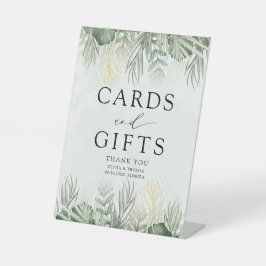Cards & Gifts Green Tropical Wedding 台座サイン