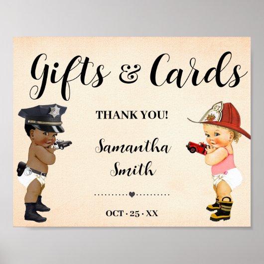 Cards & Gifts Little Recruit Coming Baby Shower ポスター (正面)