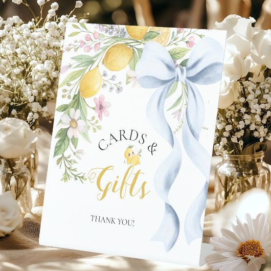 Cards & Gifts Main Squeeze レモンブライダルシャワー 台座サイン
