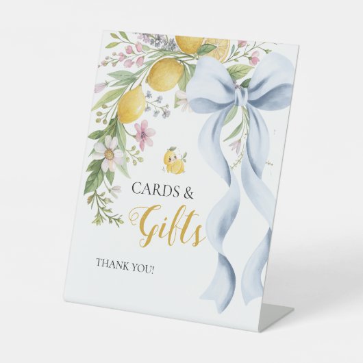 Cards & Gifts Main Squeeze Lemon Bridal Shower 台座サイン (正面)