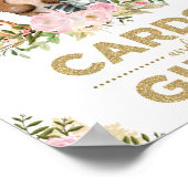 Cards & Gifts Pink Woodland Baby Shower Decoration ポスター (角)