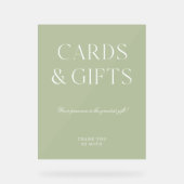 Cards & Gifts Sage Green Wedding  アクリルサイン (正面)