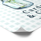 Cards & Gifts Sign Rustic Wildlflower Mason Jar ポスター (角)