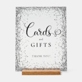 CARDS & GIFTS Silver Glitter Bridal Shower  アクリルサイン (正面)