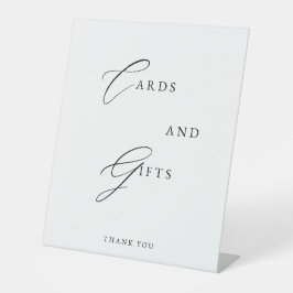 Cards & Gifts Wedding Pedestal Sign Minimalist  台座サイン