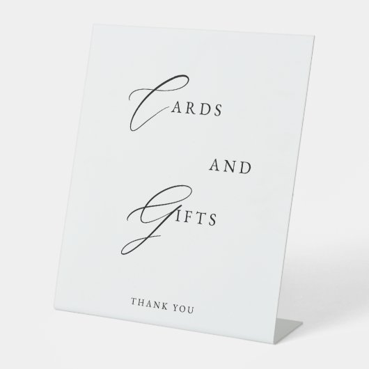 Cards & Gifts Wedding Pedestal Sign Minimalist 台座サイン (正面)