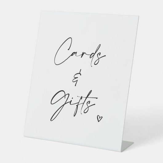 Cards & Gifts Wedding Pedestal Sign Minimalist  台座サイン (正面)