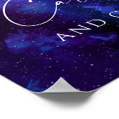 Cards & Gifts Wedding Sign | Galaxy Starry Night  ポスター (角)