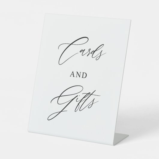 Cards & Gifts Wedding Sign | Minimalist Modern 台座サイン (正面)