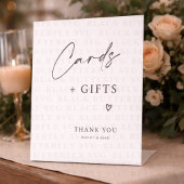 Cards & Gifts Wedding Table Sign Minimalist  台座サイン