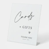 Cards & Gifts Wedding Table Sign Minimalist  台座サイン (正面)