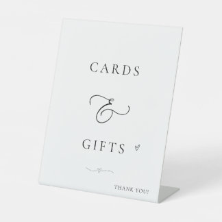 Cards & Gifts Wedding Tabletop Sign | Minimalist 台座サイン