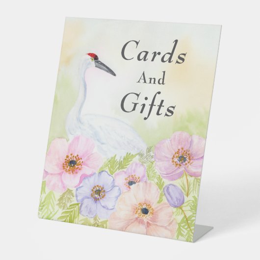 Cards & Gifts  Whooping Crane Anemones  台座サイン (正面)