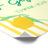 Cards & Gifts Yellow Green Lemon Graduation  ポスター (角)