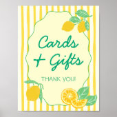 Cards & Gifts Yellow Green Lemon Graduation  ポスター (正面)