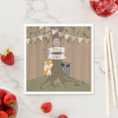 Cardstock インスパイア Woodland Baby Shaward – 少女 スタンダードランチョンナプキン (インサイチュ)