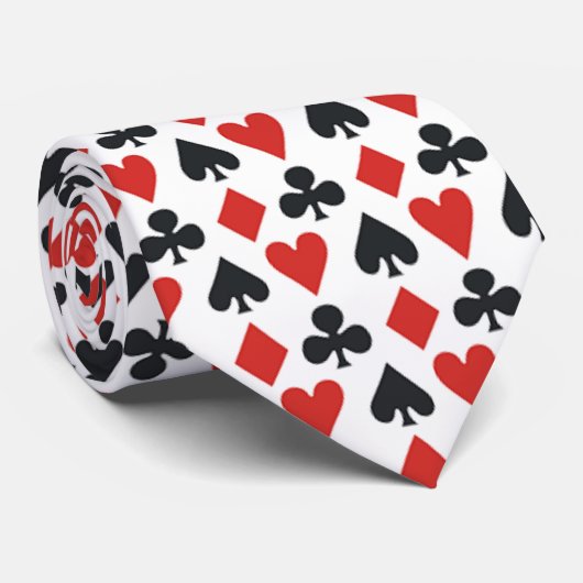 Cardsuitsの絹のタイ ネクタイ (ロール)