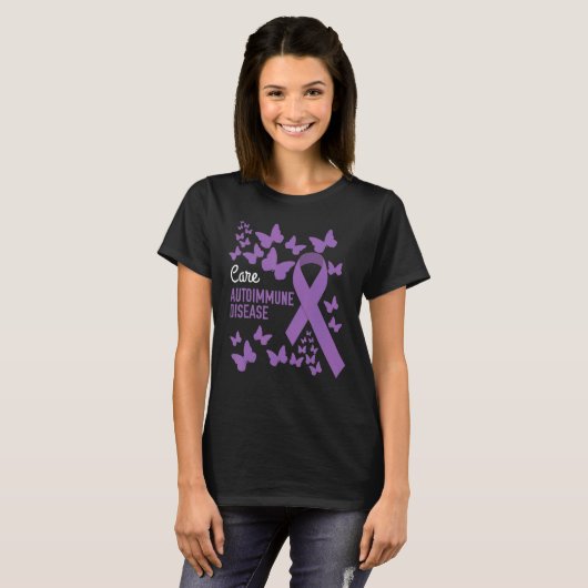 Care Autoimmune Disease Awareness Supporter Ribbon Tシャツ (正面フル)