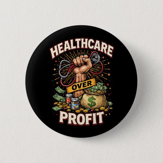 Care Before Profit 缶バッジ (正面)
