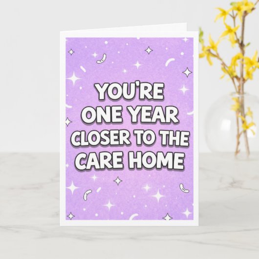 Care Home カード (黄色い花)