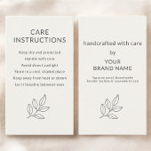 Care Instructions Neutral Botanical Small  名刺
