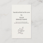 Care Instructions Neutral Botanical Small  名刺 (裏面)