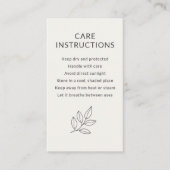 Care Instructions Neutral Botanical Small  名刺 (正面)