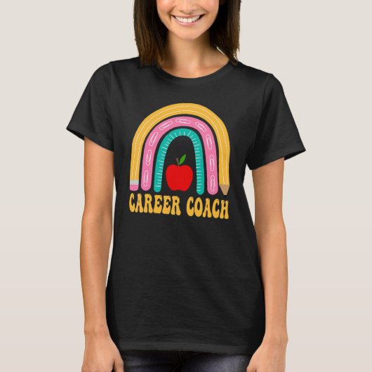 Career Coach Rainbow Pencil Back To School Appreci Tシャツ (正面)