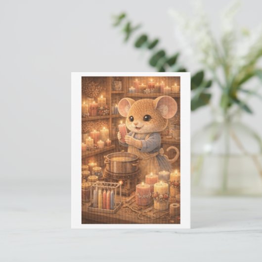 Career Mouse as Candle Maker ポストカード (スタンド正面)