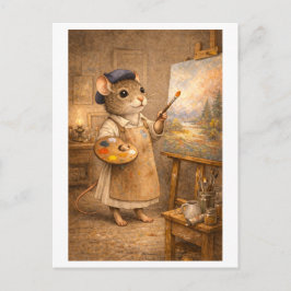 Career Mouse as Painter ポストカード