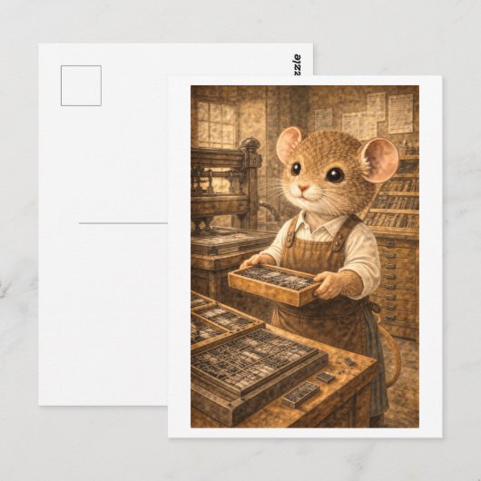 Career Mouse as Printer ポストカード (正面/裏面)