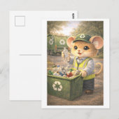 Career Mouse as Recycling Collector ポストカード (正面/裏面)