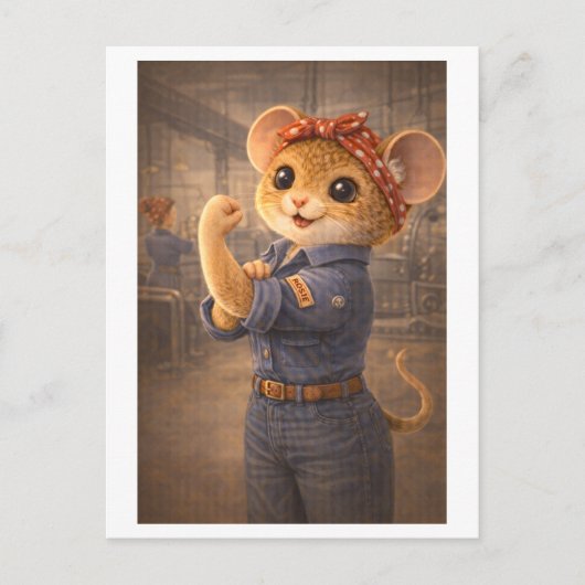 Career Mouse as Rosie the Riveter ポストカード (正面)