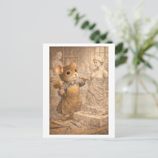 Career Mouse as Sculptor ポストカード (スタンド正面)