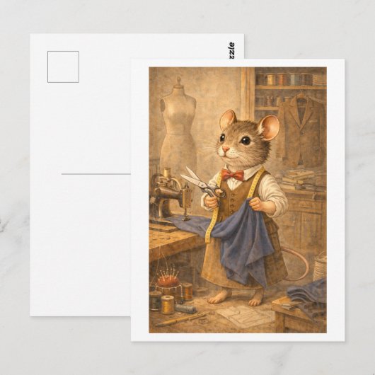 Career Mouse as Tailor ポストカード (正面/裏面)