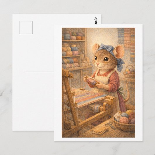 Career Mouse as Weaver ポストカード (正面/裏面)