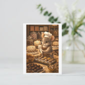 Career Mouse in Chocolate Shop ポストカード (スタンド正面)