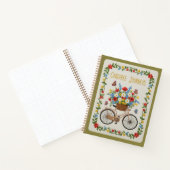 Carefree Journeys Embroidered Vintage Bicycle  ノートブック (内部)