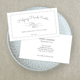 Caregiver Caregiving Adult Outpatient, Hands Logo 名刺