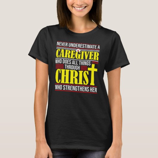 Caregiver Funny Religious Quote Jesus Fanatic Tシャツ (正面)