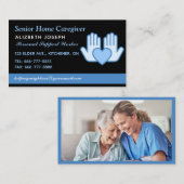 Caregiver Home Help Nurse photo modern 名刺 (正面/裏面)