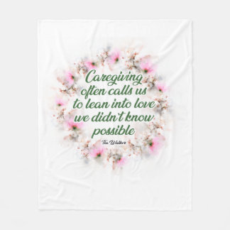 Caregiving appreciation blanket フリースブランケット