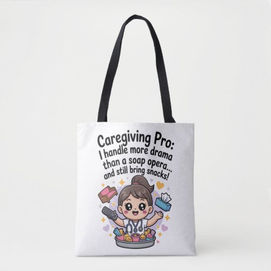 Caregiving Pro Funny Soap Opera Drama T-Shirt トートバッグ (正面)