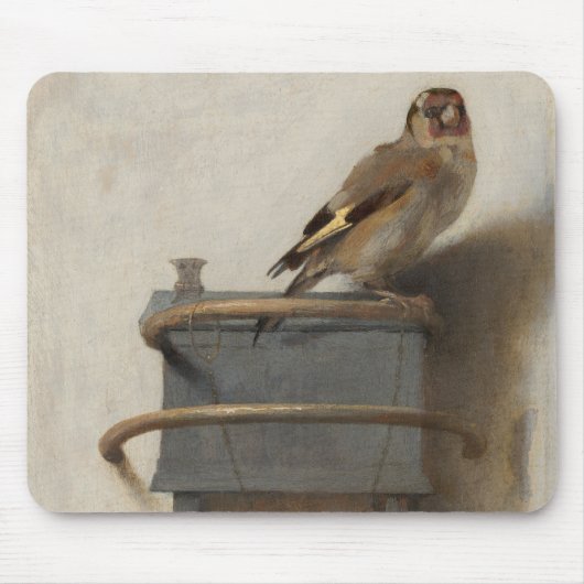 Carel Fabritius, The Goldfinch - 17th C.ファインアート マウスパッド (正面)