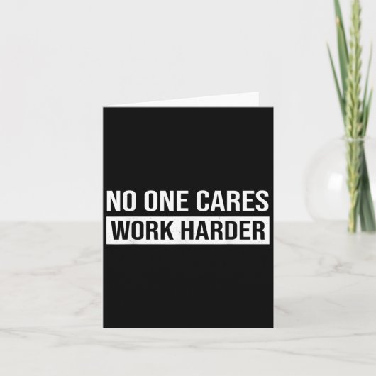 Cares Work Harder, Motivational Workout &amp; Gym  カード (正面)