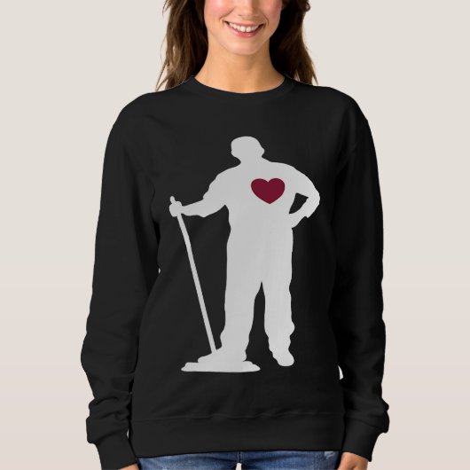 caretaker cleaner janitor custodian cleanser for w スウェットシャツ (正面)