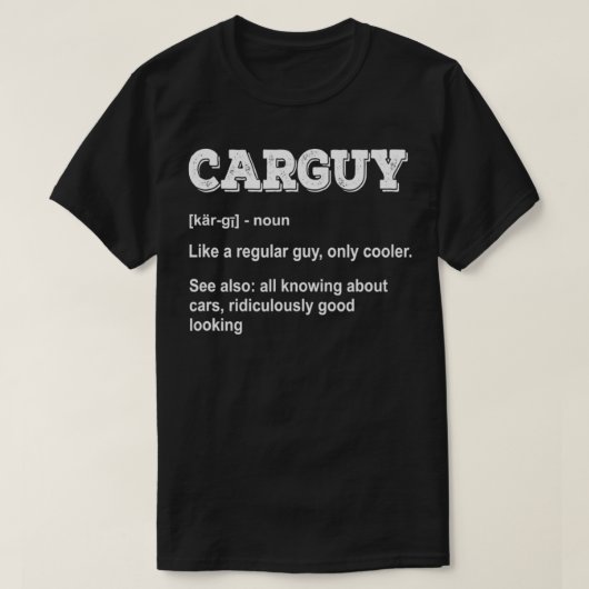 Cargy定おもしろい義整備士車の恋人 Tシャツ (デザイン正面)