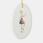 Carhopの女の子 セラミックオーナメント (右)